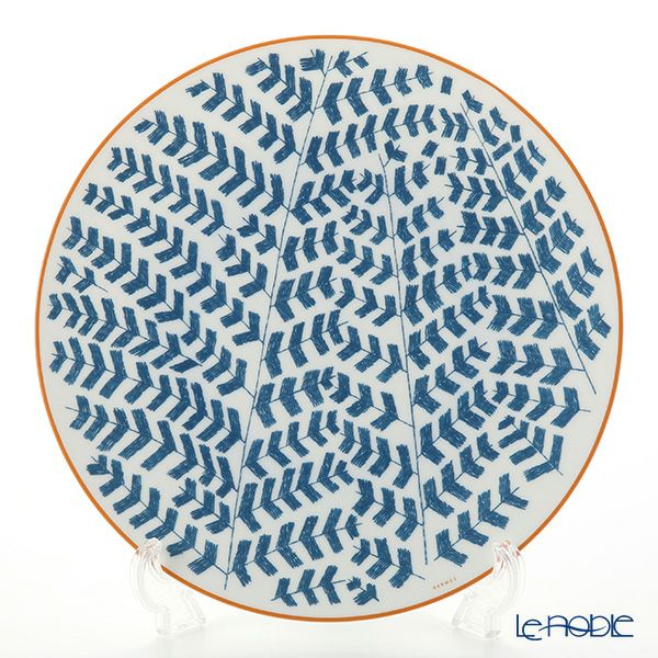 エルメス（HERMES） ウォーク・イン・ザ・ガーデン ディナープレート 27cm ブルー ペア