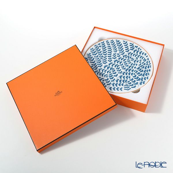 エルメス（HERMES） ウォーク・イン・ザ・ガーデン ディナープレート 27cm ブルー ペア