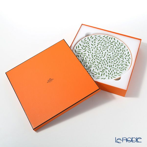 エルメス（HERMES） ウォーク・イン・ザ・ガーデン ディナープレート 27cm グリーン ペア