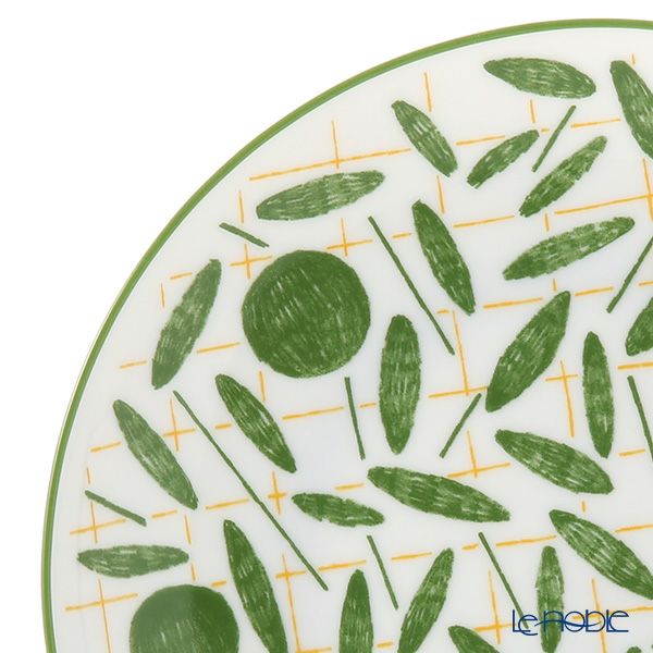 エルメス（HERMES） ウォーク・イン・ザ・ガーデン デザートプレート 21cm グリーン ペア