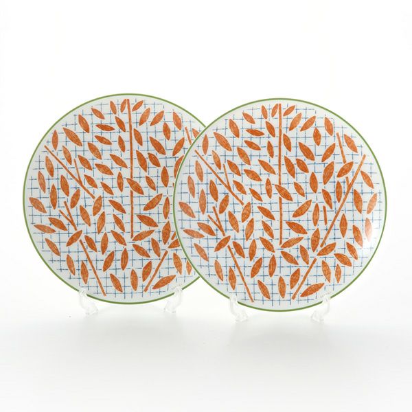 エルメス（HERMES） ウォーク・イン・ザ・ガーデン デザートプレート 21cm オレンジ ペア