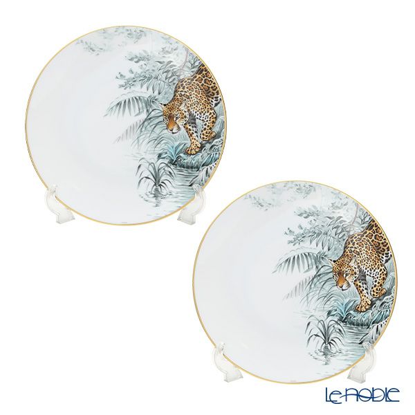 エルメス（HERMES） 赤道直下のスケッチ アメリカンディナープレート 27cm（ジャガー）ペア 038001P