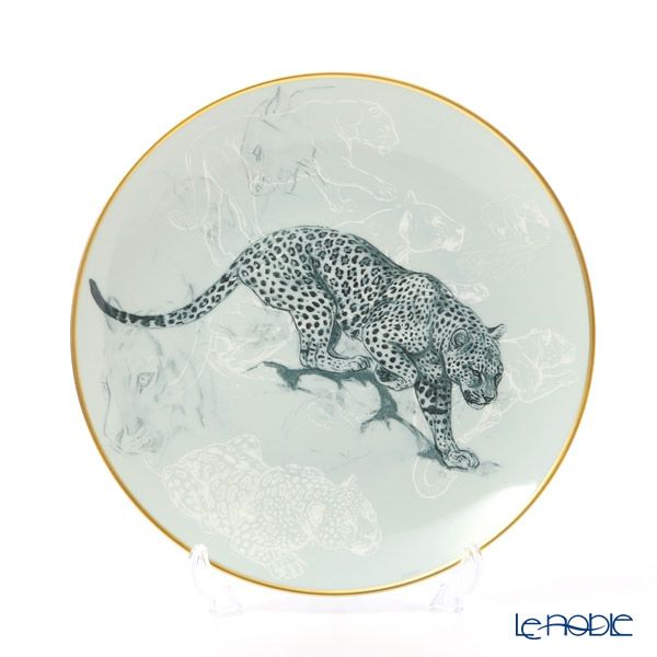 エルメス（HERMES） 赤道直下のスケッチ デザートプレート 21cm（パンサー） ペア 038007P