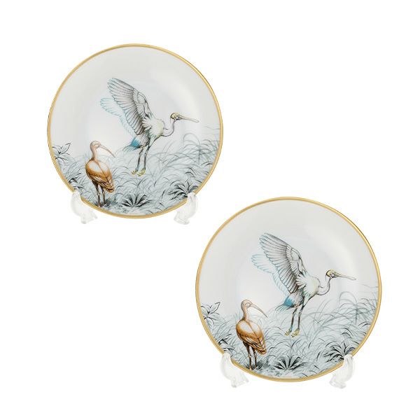 エルメス（HERMES） 赤道直下のスケッチ パンプレート 14cm（バード）ペア 038012P