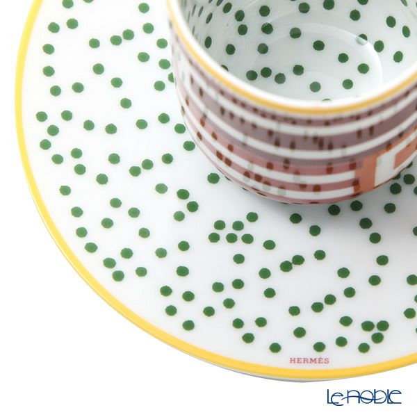 エルメス（HERMES） イポモビル コーヒーカップ＆ソーサー No.1 100ml デミタス／エスプレッソ用 ペア 048017P