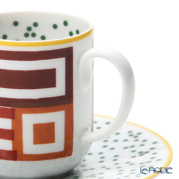 エルメス（HERMES） イポモビル コーヒーカップ＆ソーサー No.1 100ml デミタス／エスプレッソ用 ペア 048017P