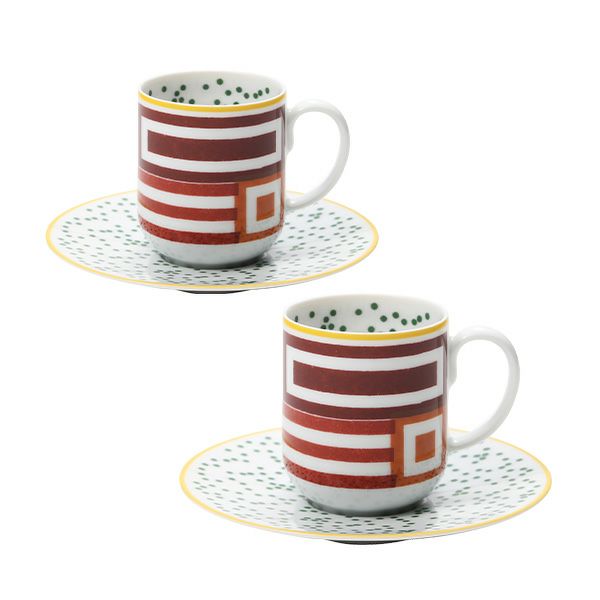 エルメス（HERMES） イポモビル コーヒーカップ＆ソーサー No.1 100ml デミタス／エスプレッソ用 ペア 048017P