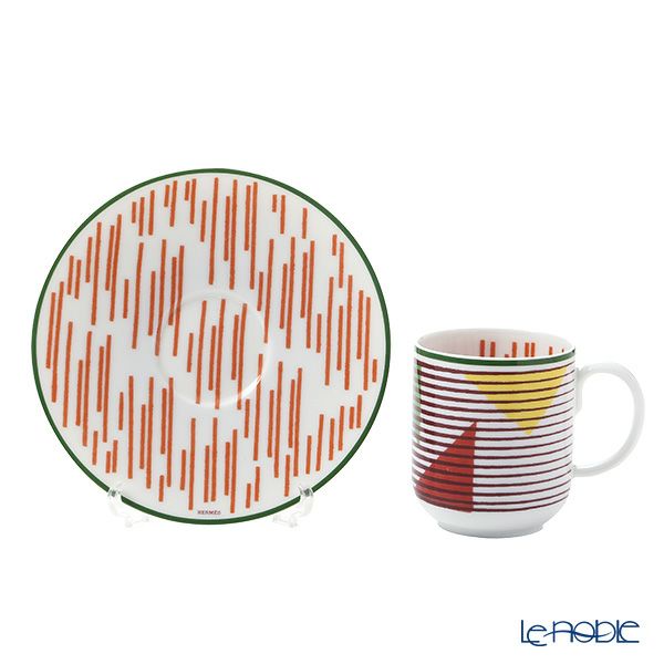 エルメス（HERMES） イポモビル コーヒーカップ＆ソーサー No.2 100ml デミタス／エスプレッソ用 ペア 048117P