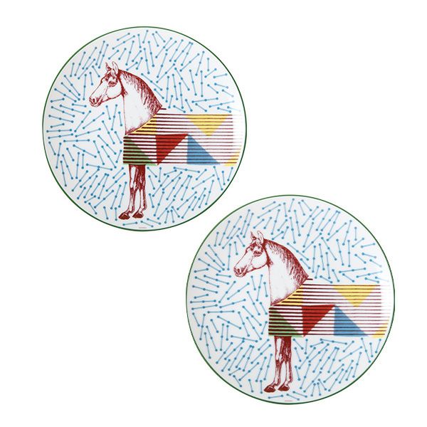 エルメス（HERMES） イポモビル デザートプレート No.4 21cm ペア 048307P