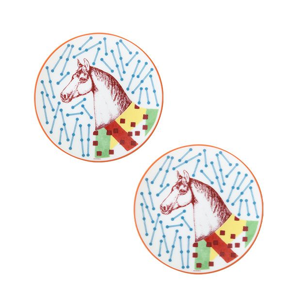 エルメス（HERMES） イポモビル スモールプレート No.4 14cm ペア 048312P