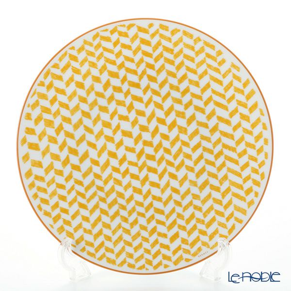 エルメス（HERMES） ウォーク・イン・ザ・ガーデン ディナープレート 27cm イエロー ペア 043201P