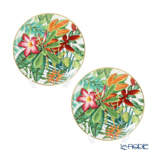 エルメス（HERMES）パシフォリア デザートプレート 21cm Desert Rose ペア 044007P