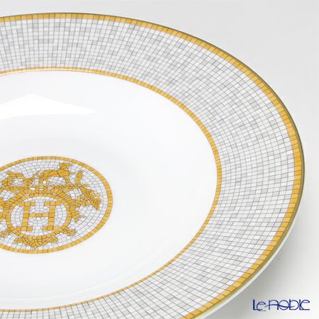 エルメス（HERMES） モザイク ヴァンキャトル スーププレート 22cm ペア 026013P