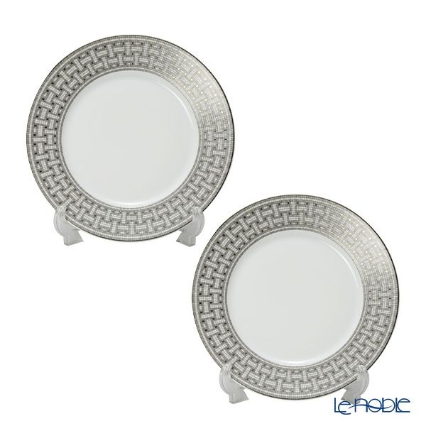 エルメス（HERMES） モザイク ヴァンキャトル プラチナ アメリカンディナープレート 27.5cm ペア 035001P
