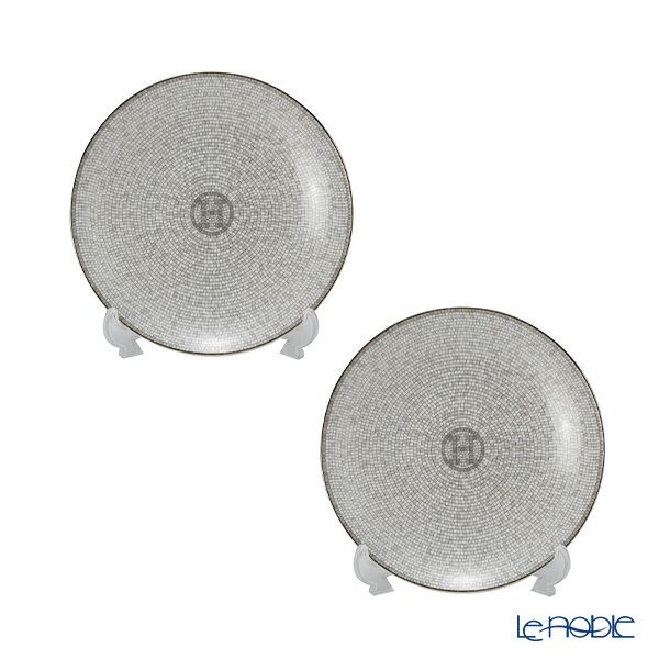 エルメス（HERMES） モザイク ヴァンキャトル プラチナ パンプレート 16cm ペア 035012P