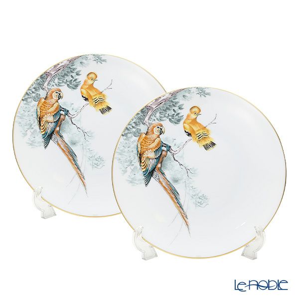 エルメス（HERMES） 赤道直下のスケッチ アメリカンディナープレート 27cm（バード） ペア