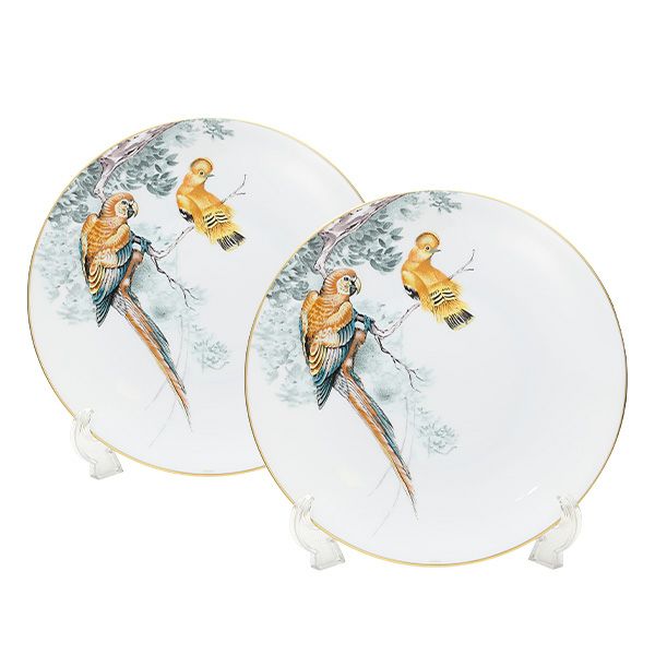 エルメス（HERMES） 赤道直下のスケッチ アメリカンディナープレート 27cm（バード） ペア