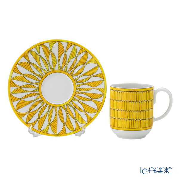 エルメス（HERMES） ソレイユ ドゥ エルメス コーヒーカップ＆ソーサー 100ml デミタス／エスプレッソ用 ペア 046017P