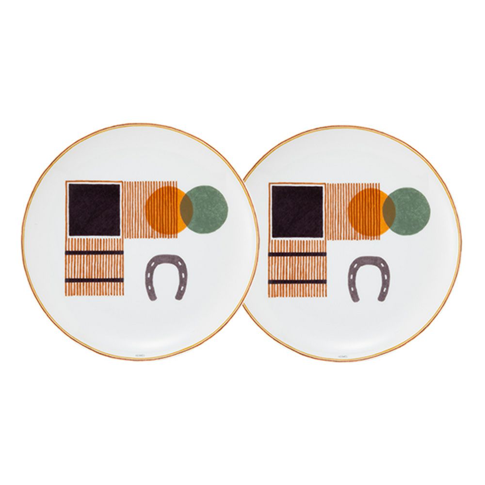 エルメス（HERMES） ソー・エルメス デザートプレート 23.5cm ボックス ペア 055207P