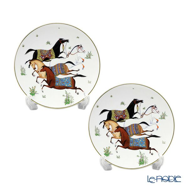 エルメス（HERMES） シュヴァルドリアン デザートプレート 21cm ペア