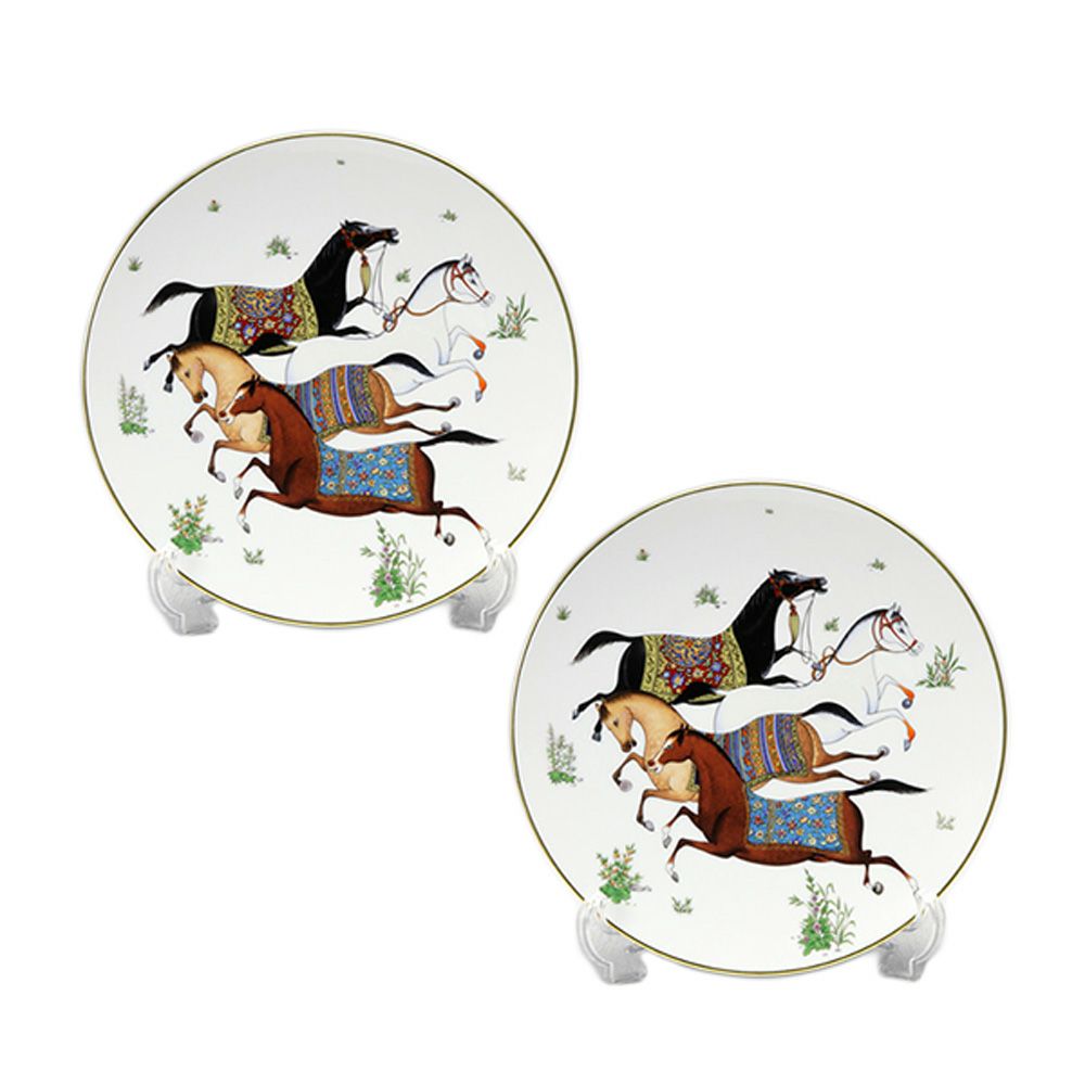 エルメス（HERMES） シュヴァルドリアン デザートプレート 21cm ペア