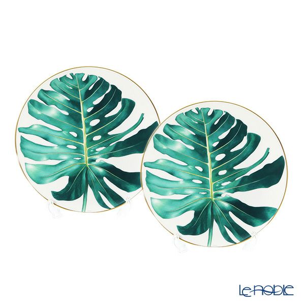 エルメス（HERMES）パシフォリア ディナープレート 27cm Philodendron 044001P ペア