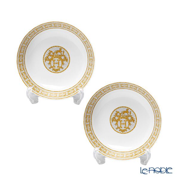 エルメス（HERMES） モザイク ヴァンキャトル シリアルプレート 17cm ペア