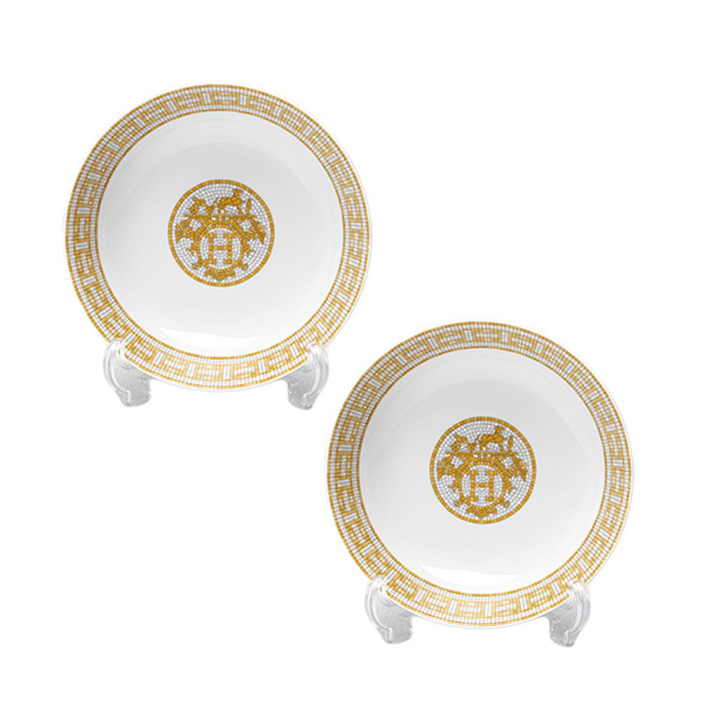 エルメス（HERMES） モザイク ヴァンキャトル シリアルプレート 17cm ペア