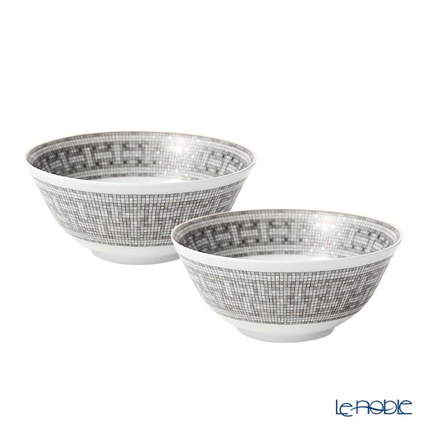 エルメス（HERMES） モザイク ヴァンキャトルプラチナ コレクション アジアティック ライスボウル 190ml 035084P ペア