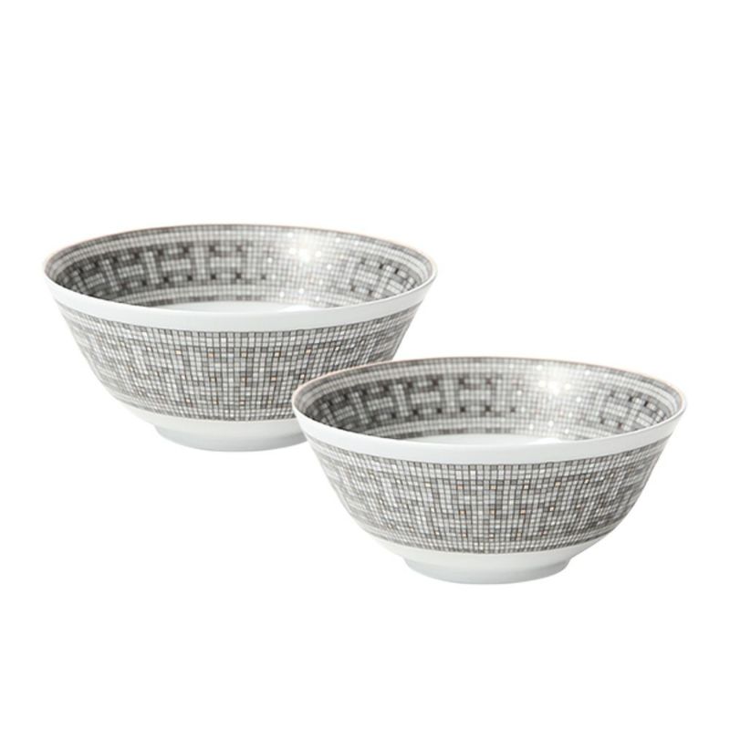 エルメス（HERMES） モザイク ヴァンキャトルプラチナ コレクション アジアティック ライスボウル 190ml 035084P ペア