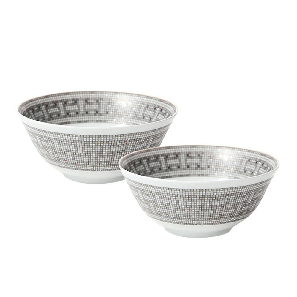 エルメス（HERMES） モザイク ヴァンキャトルプラチナ コレクション アジアティック ライスボウル 190ml 035084P ペア