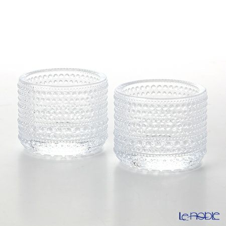 イッタラ（iittala） カステヘルミ キャンドルホルダー 64mm クリア ペア