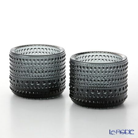 イッタラ（iittala） カステヘルミ キャンドルホルダー 64mm グレー ペア