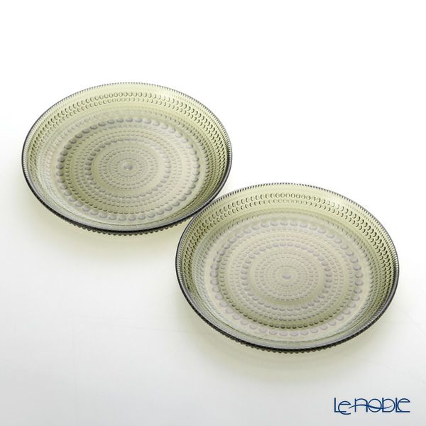 イッタラ（iittala） カステヘルミ プレート 17cm モスグリーン ペア