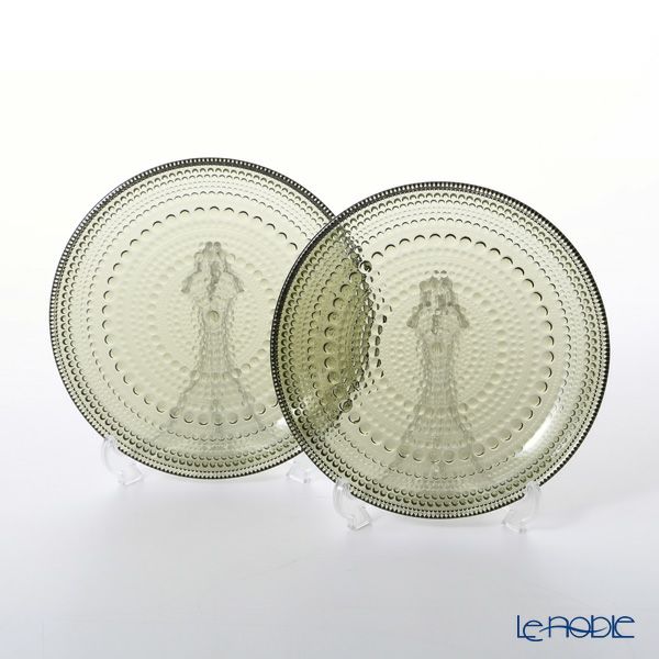 イッタラ（iittala） カステヘルミ プレート 17cm モスグリーン ペア