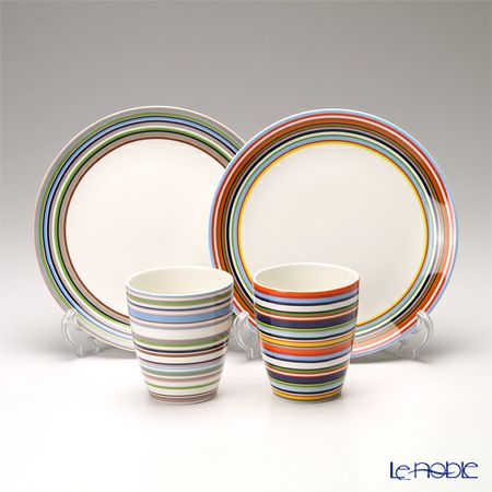 イッタラ（iittala） オリゴ オレンジ＆ベージュ 2人用 マグ＆プレート 4点セット