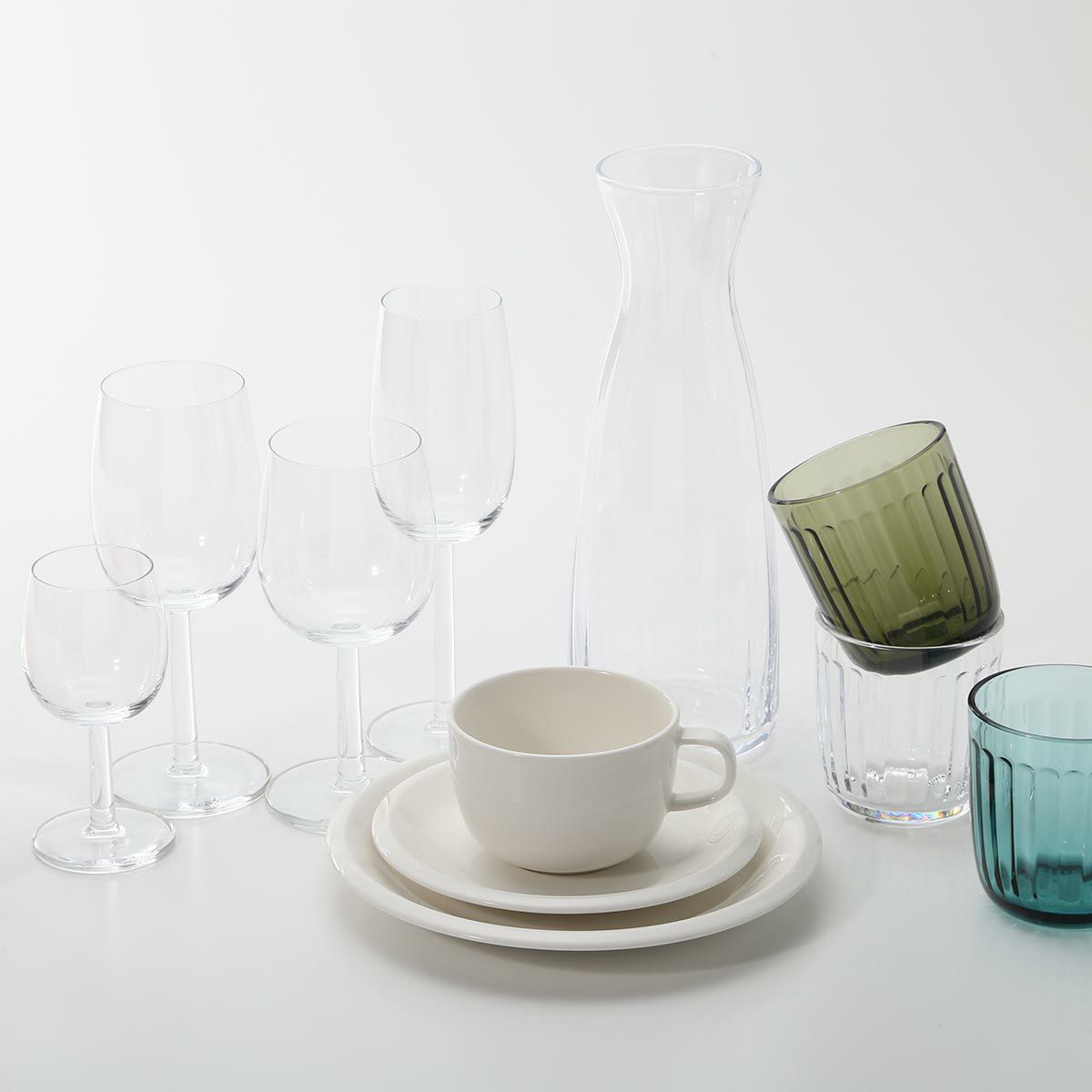 イッタラ（iittala） ラーミ Raami タンブラー 260ml ペア ＋ カラフェ1.0L クリア