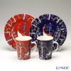 イッタラ（iittala） タイカ ブルー＆レッド 2人用 マグ＆プレート 4点セット