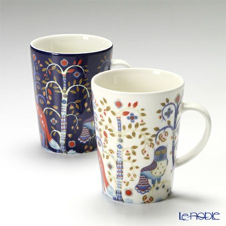 イッタラ（iittala） タイカ ホワイト＆ブルー マグ 400ml ペア