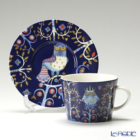 イッタラ（iittala） タイカ ホワイト＆ブルー コーヒーカップ＆ソーサー 200ml ペア