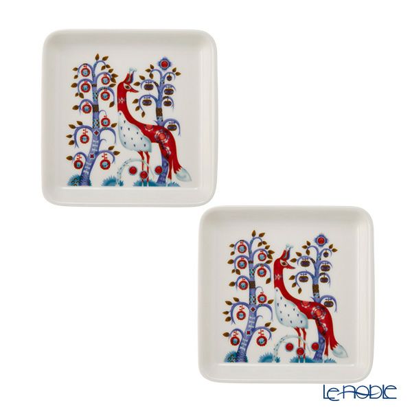 イッタラ（iittala） タイカ ホワイト スクエアプレート 12×12cm ペア 1070926