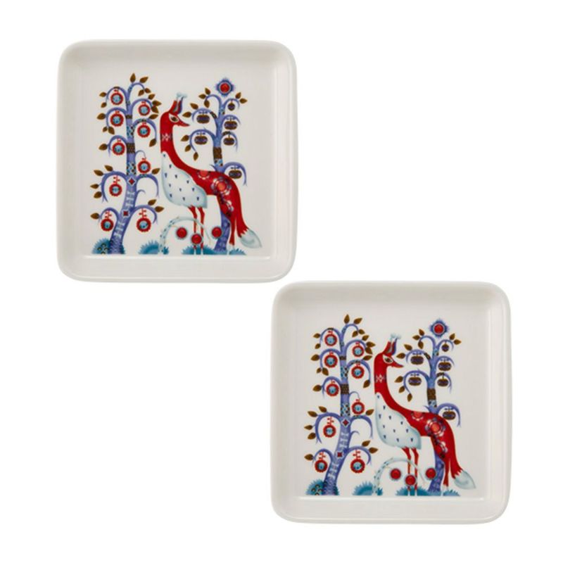イッタラ（iittala） タイカ ホワイト スクエアプレート 12×12cm ペア 1070926