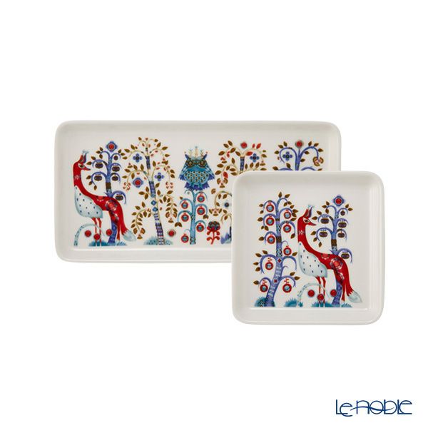 イッタラ（iittala） タイカ ホワイト プレートセット スクエア 12×12cm ＆ レクタングラー 12×24cm