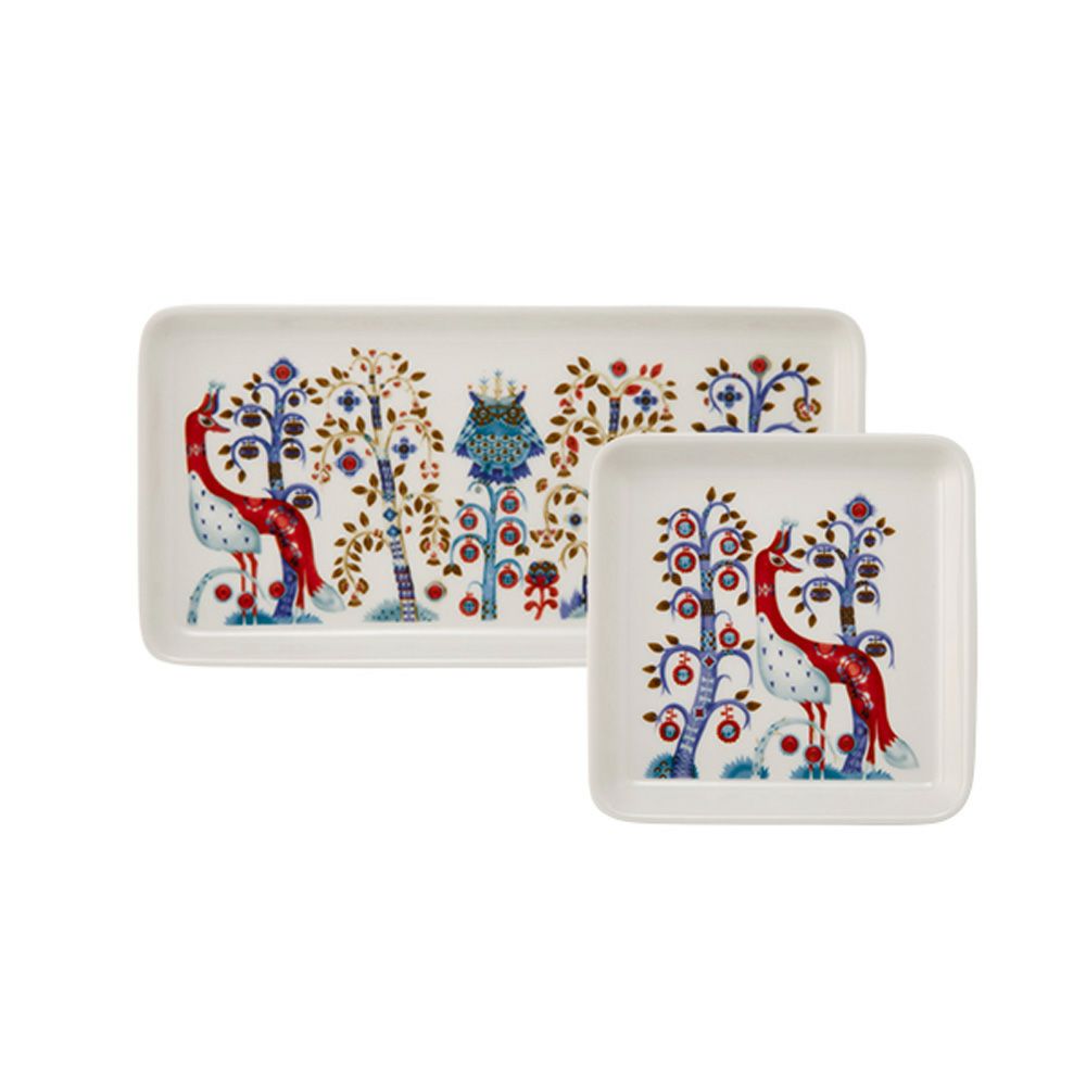 イッタラ（iittala） タイカ ホワイト プレートセット スクエア 12×12cm ＆ レクタングラー 12×24cm