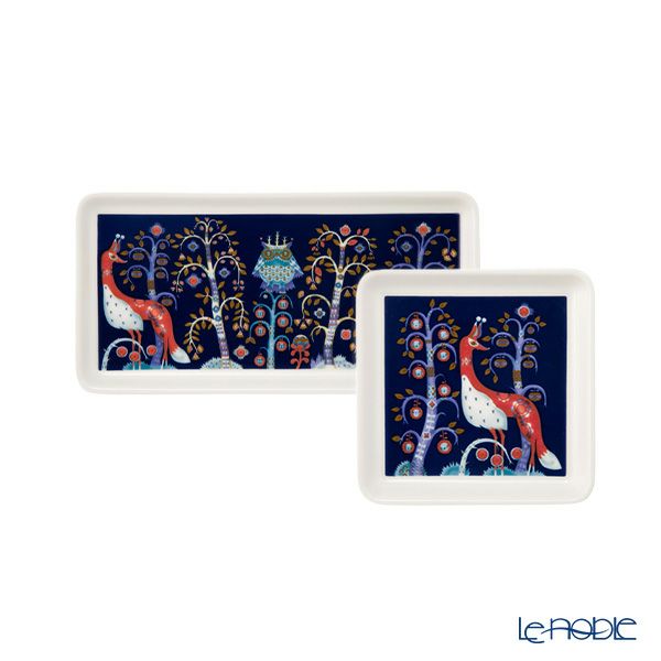 イッタラ（iittala） タイカ ブルー プレートセット スクエア 12×12cm ＆ レクタングラー 12×24cm
