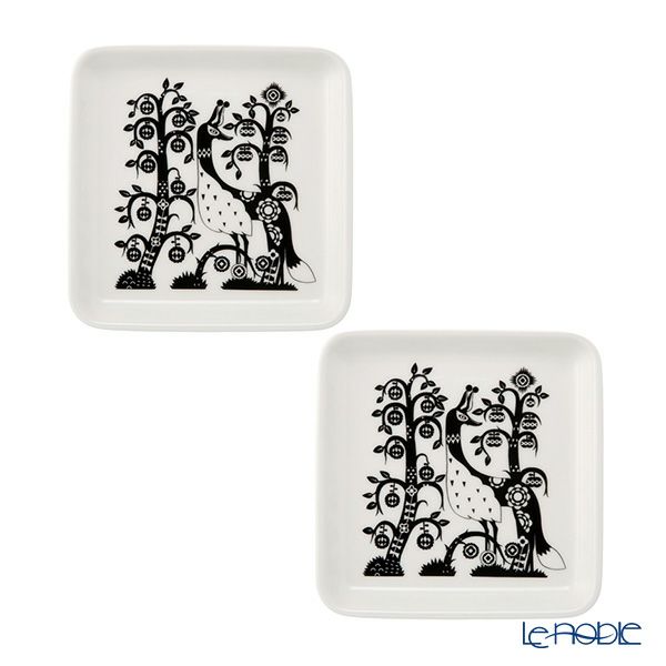 イッタラ（iittala） タイカ ブラック スクエアプレート 12×12cm ペア 1070928