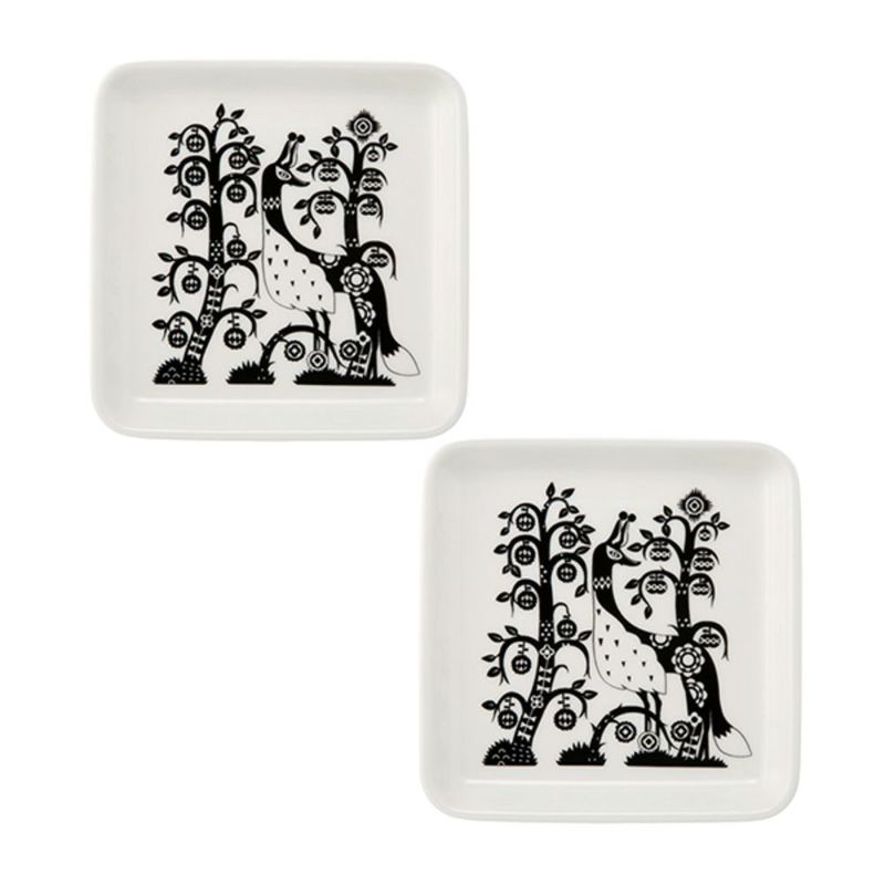 イッタラ（iittala） タイカ ブラック スクエアプレート 12×12cm ペア 1070928