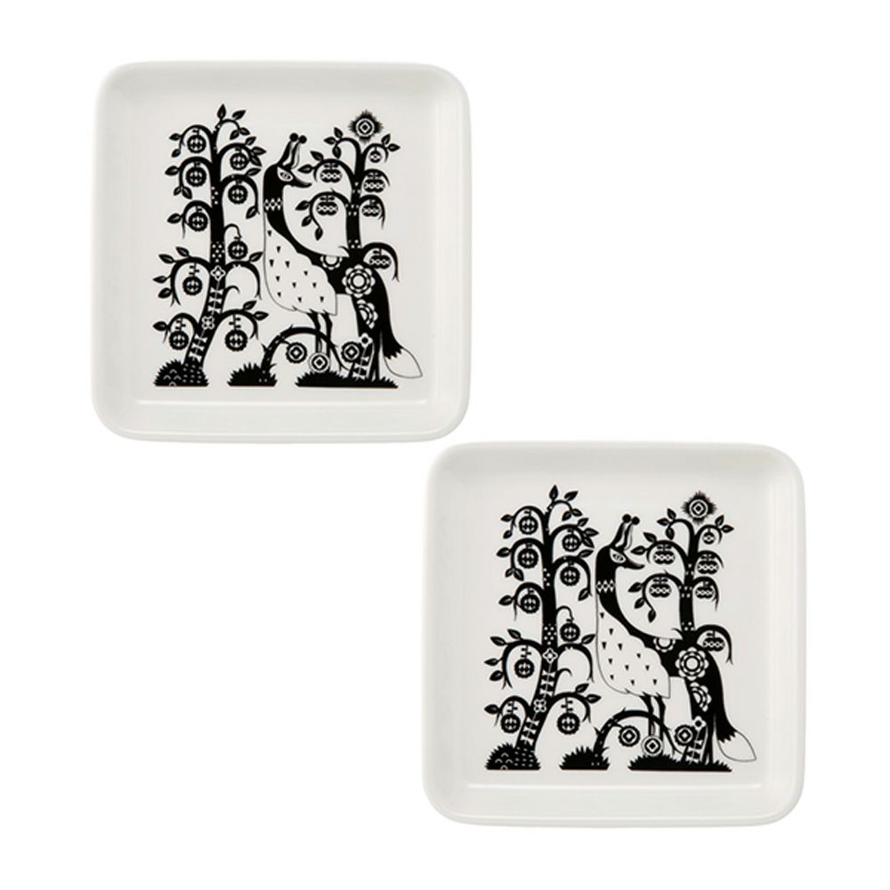 イッタラ（iittala） タイカ ブラック スクエアプレート 12×12cm ペア 1070928