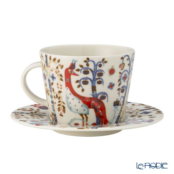 イッタラ（iittala） タイカ ホワイト ＆ ブルー ＆ ブラック ティーカップ＆ソーサー 300ml 3点セット