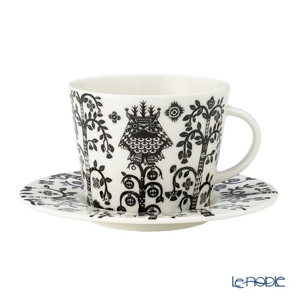 イッタラ（iittala） タイカ ブラック ティーカップ＆ソーサー 300ml 1075822 ペア